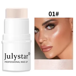 Julystar cream highlighter and blush stick shade 01 with natural glowing skin effect