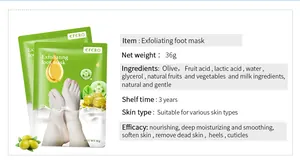 Professional Efero exfoliating foot mask with olive extract for smooth heels 36g pouch