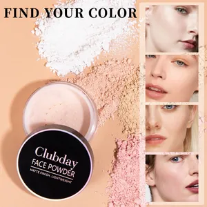 Clubday Finitura Opaca Cipria Leggera Controllo Olio Cipria Fissante a Lunga Durata Per Trucco Viso Quotidiano Donna