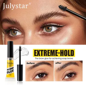 Transparent eyebrow glue gel for extreme hold and natural wild soap brows effect