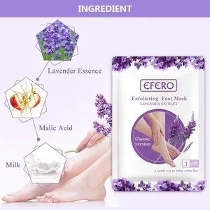 Ingredientes de la mascarilla exfoliante de lavanda con ácido málico y leche