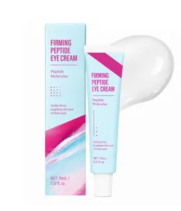 Dettaglio del tubetto crema occhi ai peptidi 15ml con texture e box