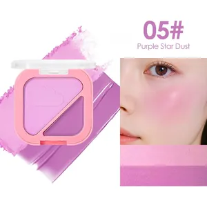 Vue détaillée de la palette de fard à joues bicolore violet scintillant 05 Purple Star Dust