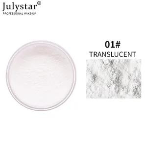 Detailed macro view of Julystar professional matte translucent setting powder 01#