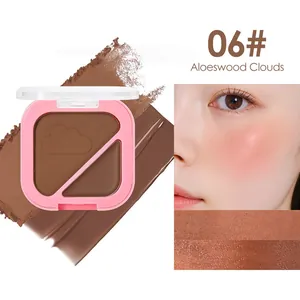Palette de fard à joues bicolore teinte 06 Aloeswood Clouds aux finis mat et irisé.