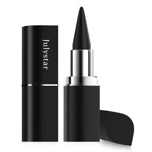 Μακροεντολή του μαύρου ματ αδιάβροχου eyeliner gel stick με λεπτομέρεια Julystar.