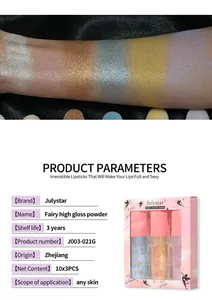Spécifications détaillées et échantillons de Julystar Fairy highlighter powder set