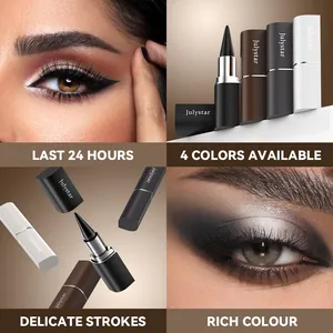 Αδιάβροχο ματ κρεμώδες eyeliner σε τέσσερις αποχρώσεις με λεπτομέρειες μακιγιάζ ματιών