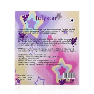 Detailed view of highlighting powder ingredients and instructions on back packaging