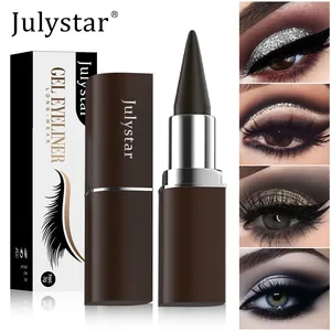 Julystar αδιάβροχο τζελ eyeliner για μακράς διαρκείας ματ μαύρο αποτέλεσμα μακιγιάζ