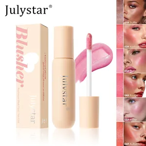 Julystar Shimmer Liquid Blush Pearlescent Natural Glow Long Lasting Easy Blend Face Makeup Blusher For Women Daily Beauty