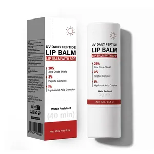 Balsamo labbra ai peptidi UV 15ml con SPF e ossido di zinco per l'idratazione
