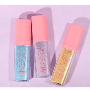 Trois couleurs de poudre illuminatrice de fée avec paillettes pour le corps et le visage