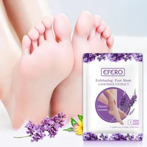 EFERO μάσκα απολέπισης ποδιών με λεβάντα για απομάκρυνση νεκρών κυττάρων και μαλακά πόδια