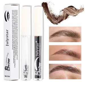 Julystar Waterproof Eyebrow Gel Long Lasting Styling Eyebrow Glue Natural 3D Brow Setting Liquid Quick Drying Eye Makeup For Women