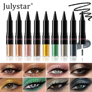 Set de 9 crayons ombre à paupières et eye-liner double embout, mat et scintillant