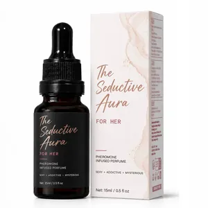 Parfum aux Phéromones pour Femmes Flacon en Verre Brun Fragrance Séduisante Longue Durée pour Rencontres Fêtes Arôme de Charme