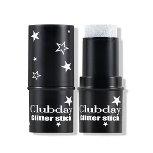Clubday Glitzer-Lidschattenstift für Gesicht und Körper in schicker schwarzer Tube