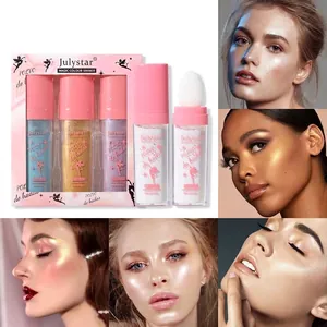 Julystar Fée Poudre Illuminatrice Corps Visage Miroitement Éclat Illuminateur Polvo De Hadas Maquillage Poudre Illuminatrice Ensemble