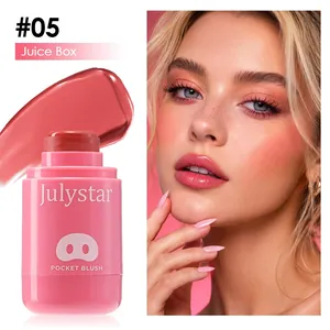 Detail of Julystar #05 Juice Box moisturizing blush stick with smooth cream texture
