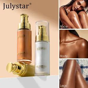 Olio Luccicante Julystar 30ml per Viso e Corpo, Illuminante Effetto Glow Latte