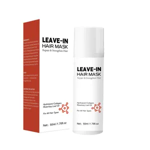 Leave-in hair mask with hydrolyzed collagen and rosemary leaf oil for hair repair