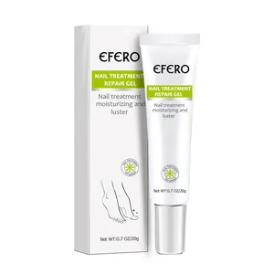 Tube et boîte de gel réparateur EFERO pour des ongles hydratés et brillants en détail.