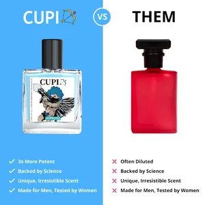 CUPI Hypnosis pheromone-infused perfume for men, 50ml long-lasting blue fragrance bottle