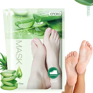 Exfoliating foot mask with aloe vera extract for callus and dead skin removal treatment