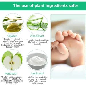 Natural plant-based exfoliating foot mask with aloe vera, glycerin and malic acid
