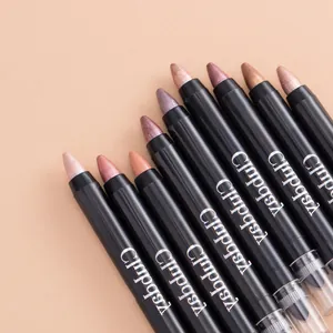 Detailed view of double-ended Clubday shimmer eyeshadow sticks in assorted metallic shades