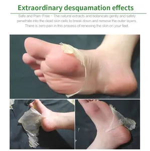 Effective exfoliating foot peel mask for removing dead skin and calluses for smooth feet