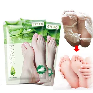 Aloe vera exfoliating foot mask for dead skin removal and smooth feet results