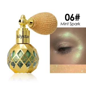 Mint Spark γυαλιστερή πούδρα σώματος highlighter με χρυσό vintage ψεκαστήρα