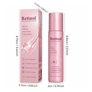 Sérum de ojos con retinol 20 ml con dimensiones del producto para cuidado facial