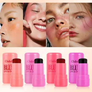 Jelly blush stick set with four vibrant colors for natural moisturizing matte finish.