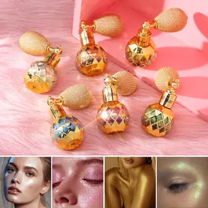 Julystar λαμπερή πούδρα highlighter για σώμα και πρόσωπο με vintage σπρέι αερόσακου