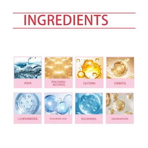 Elenco dettagliato degli ingredienti per tinta labbra peel-off con acido ialuronico