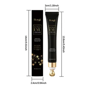Dettaglio della crema contorno occhi al retinolo Hoygi 20g con dimensioni e applicatore