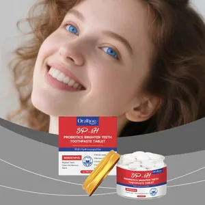 Oralhoe Ταμπλέτες Λεύκανσης Δοντιών με Προβιοτικά Μέντα Φρεσκάδα Αναπνοής Φορητές Ταμπλέτες Στοματικού Διαλύματος