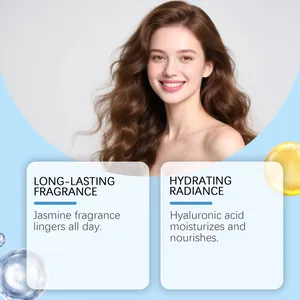 Détails du spray capillaire : parfum de jasmin durable et hydratation à l'acide hyaluronique