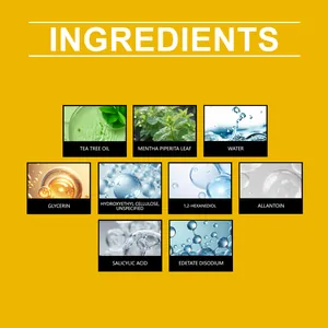 Dettaglio ingredienti attivi per patch acne idrocolloidi con olio di tea tree puro
