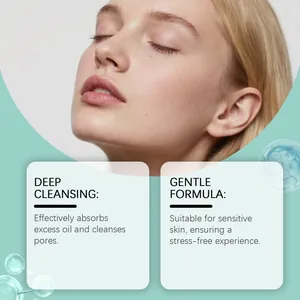 Detail view showing deep cleansing benefits of Salicylic Acid clay mask for skin.