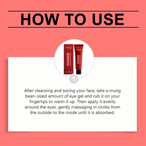 Detailed application guide and usage instructions for Hoygi eye bag firming gel treatment