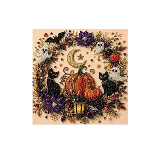 Kit de peinture d'art de perles DIY d'Halloween avec fantômes et citrouilles