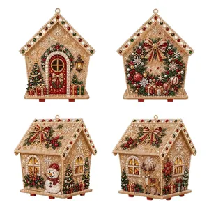 Ensemble exquis de décorations de Noël en perles DIY avec renne et bonhomme de neige