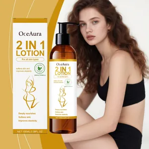 OceAura 2 In 1 Lemon Body Lotion Hydrating Nourishing Skin Brightening Improving Elasticity Gentle Formula For All Skin Types Skincare