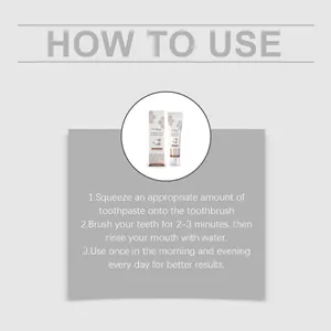 Instructions d'utilisation détaillées pour le dentifrice blanchissant Oralhoe.