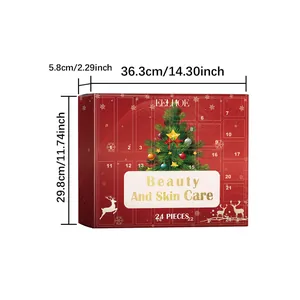 Dimensiones de la caja del calendario de adviento de belleza de 24 días 36,3x29,8x5,8 cm