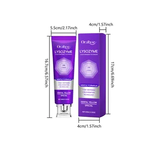 Dimensions détaillées du tube et de la boîte de dentifrice blanchissant Oralhoe